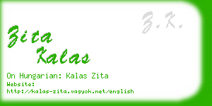 zita kalas business card